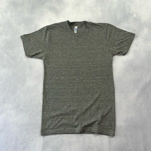Men’s Small American Apparel “The Track Shirt” Heather Gray Triblend